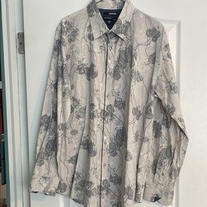 Murano Gray and Cream Floral Shirt